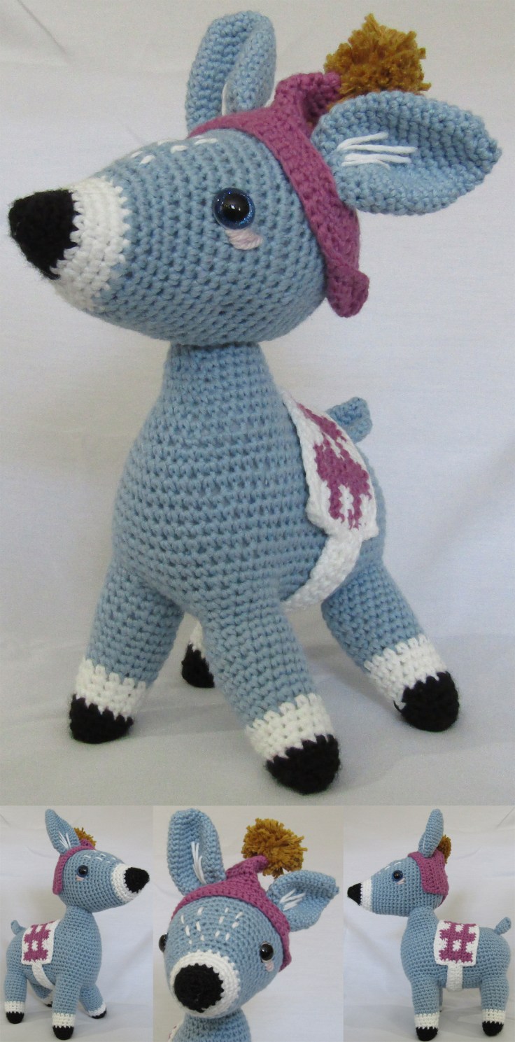 Biche de Quenours d'Amour - Hauteur : 34 cm Longueur : 27 cm. Prix : 45.00$ CDN Pour commander : quenoursdamour@gmail.com