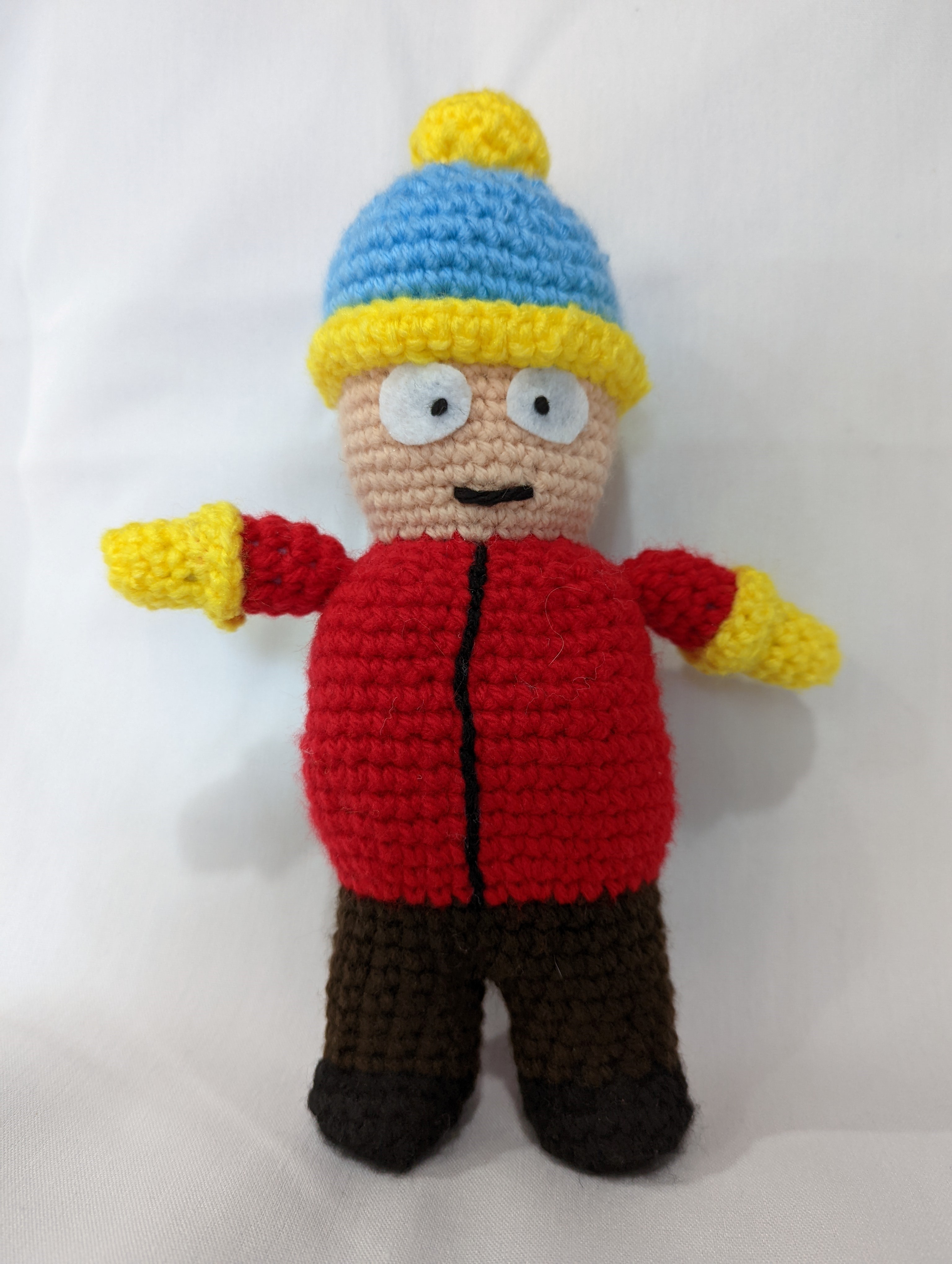 Cartman de Quenours d'Amour - Hauteur: 25 cm Largeur: 18 cm. Prix : 25.00$ CAD Pour commander : quenoursdamour@gmail.com